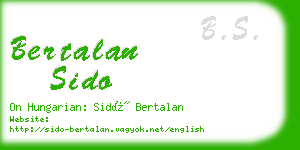 bertalan sido business card